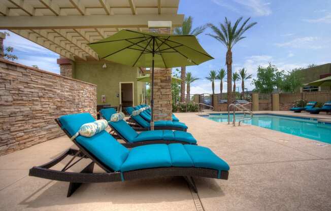 Pool Patio at Palm Valley Villas in Goodyear, AZ