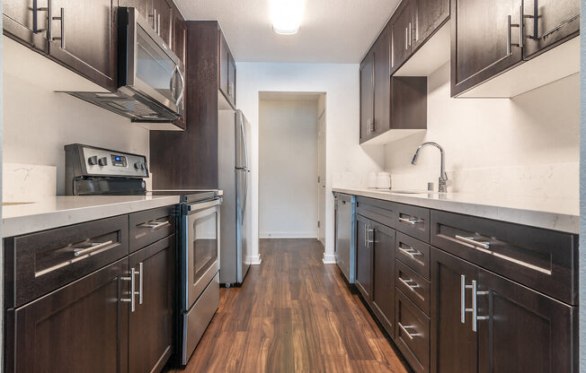 Spacious Kitchen at Beverly Plaza Apartments, Long Beach, CA, 90815