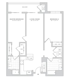 2 beds, 2 baths, 1,140 sqft, $3,155