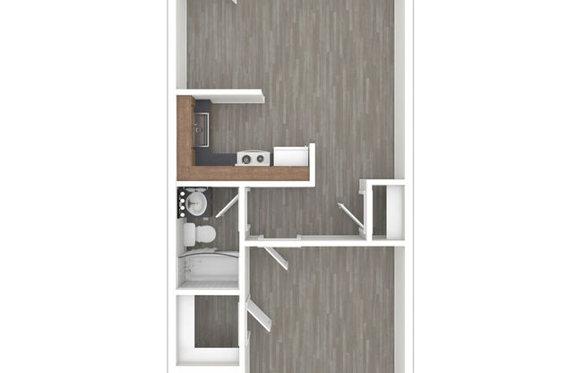 1 bed, 1 bath, 550 sqft, $1,192