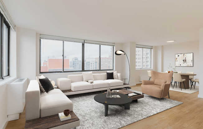 Living Room with Hard Surface Flooring