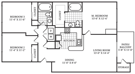 3 beds, 2 baths, 1,185 sqft, $1,727