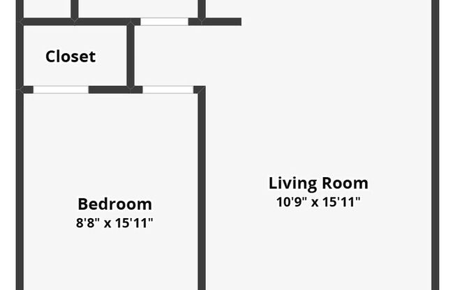 1 bed, 1 bath, 487 sqft, $850, Unit #4