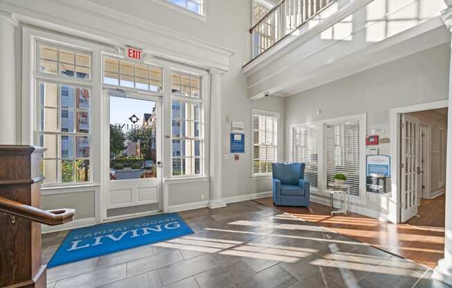 Clubhouse Entrance at Sterling Manor, Williamsburg