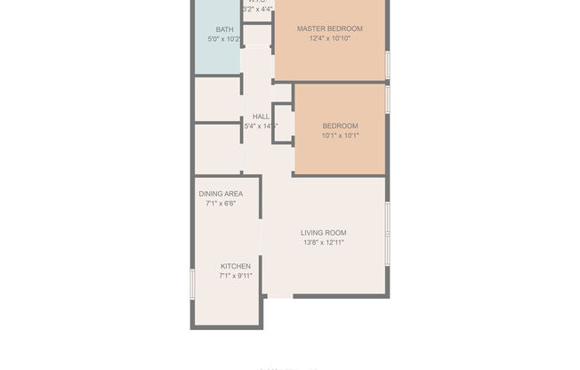 2 beds, 1 bath, 770 sqft, $1,219