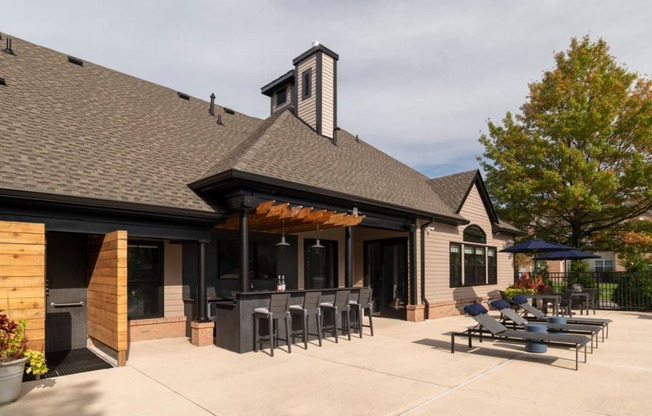 Outdoor pergola bar