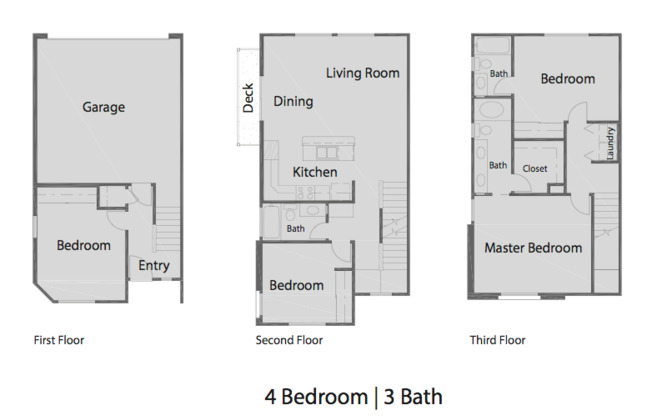 4 beds, 3 baths, 1,745 sqft, $3,495, Unit 307 - 12