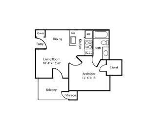 1 bed, 1 bath, 456 sqft, $867