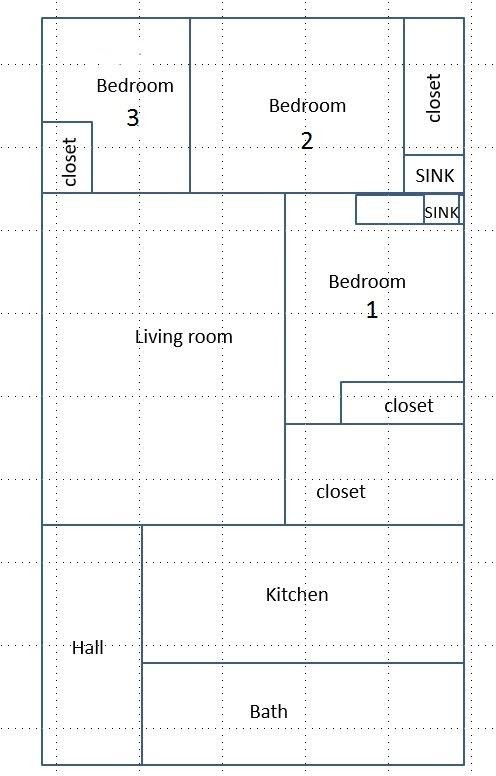 3 beds, 1 bath, $3,764, Unit # APARTMENT 3 BIG