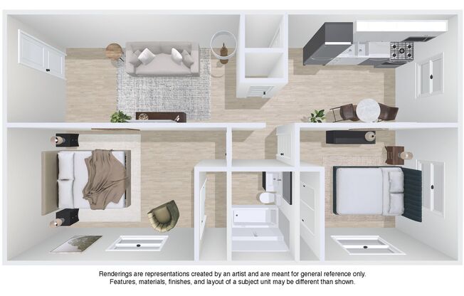 2 beds, 1 bath, 800 sqft, $1,100, Unit 24-201
