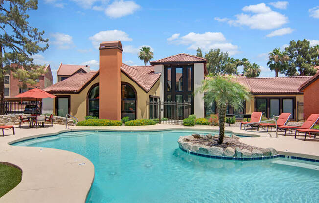 take a dip in the resort style pool at villas at the Motif apartments