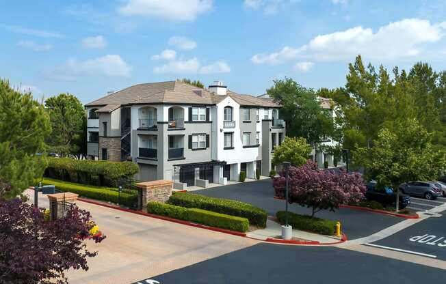 Exterior View of Apartment Homes with Garages