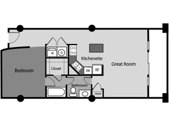 1 bed, 1 bath, 776 sqft, $1,745