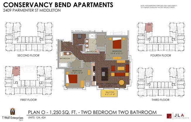 2 beds, 2 baths, 1,250 sqft, $2,199