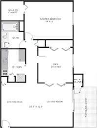 1 bed, 1 bath, 850 sqft, $1,417