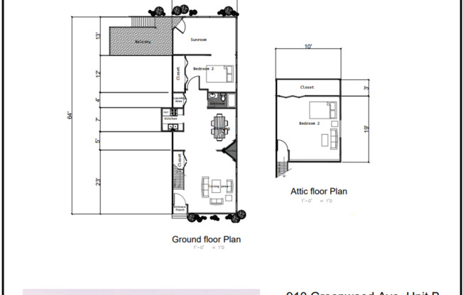 2 beds, 1 bath, 1,598 sqft, $2,100, Unit B