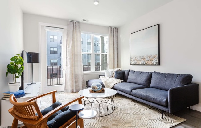 Living Room With Balcony at Station Bay, New Jersey