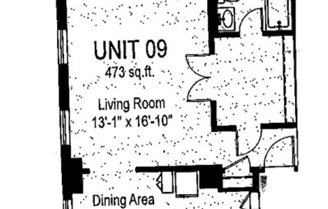 Studio, 1 bath, 301 sqft, $1,425, Unit Wellington 809