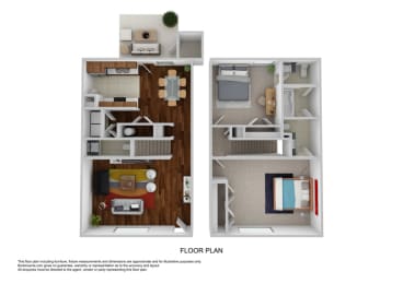 2 beds, 1.5 baths, 1,300 sqft, $1,673