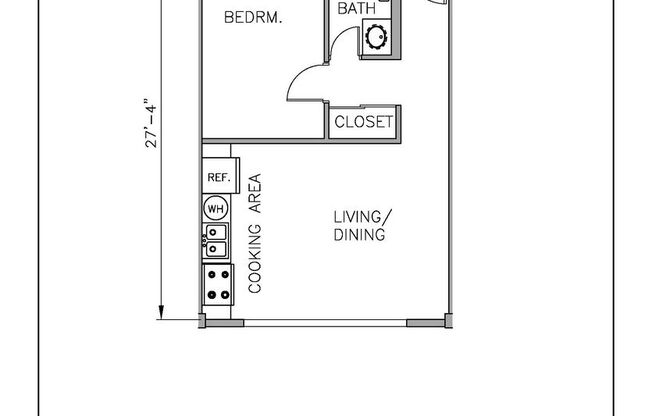 1 bed, 1 bath, 460 sqft, $1,400, Unit 310