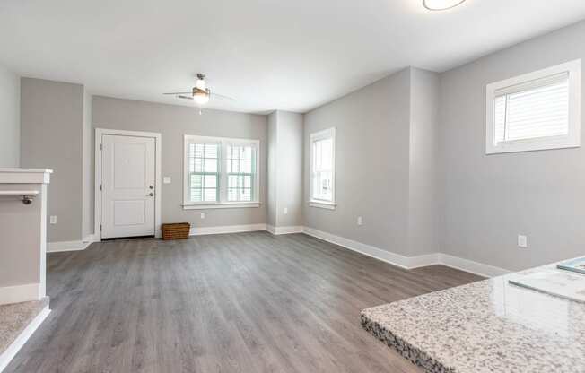 Unfurnished Living Room at Barclay Place Apartments, North Carolina