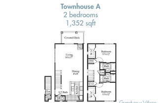 2 beds, 2.5 baths, 1,352 sqft, $2,350, Unit 1413CH