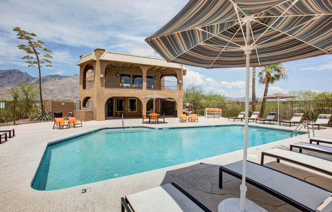 Extensive Resort Inspired Pool Deck at Elevation Apartments, Arizona