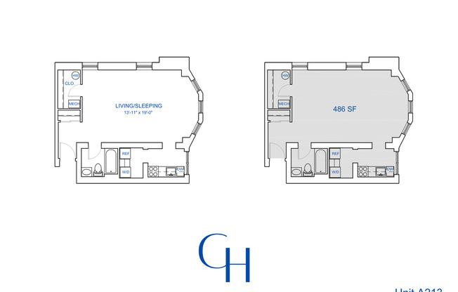 Studio, 1 bath, 586 sqft, $1,548, Unit A-213