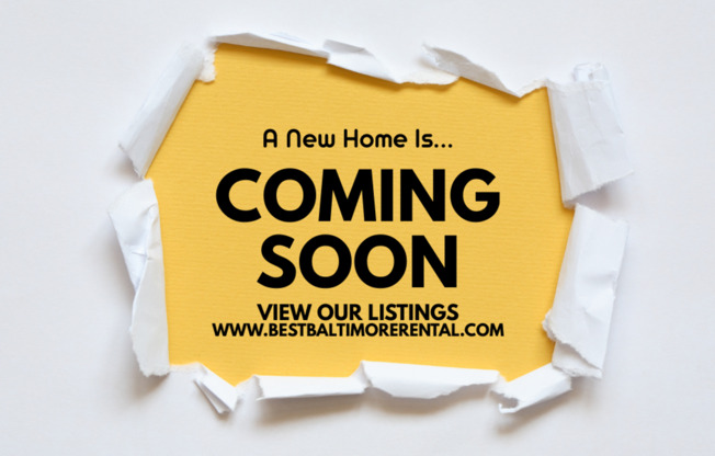 Coming Soon!!!!!! Spacious 3 Bedroom in West Baltimore
