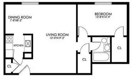 1 bed, 1 bath, 668 sqft, $955