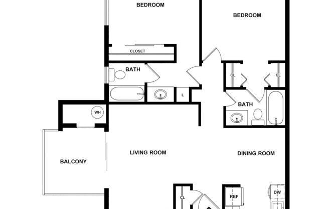 2 beds, 2 baths, 880 sqft, $1,849