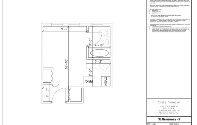 Studio, 1 bath, $2,370, Unit 5