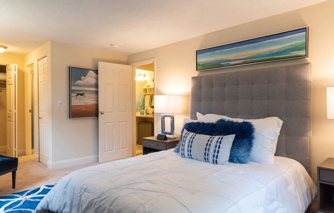 Bedroom Set and Queen Sized Bed at Beverly Commons New Model Apartment