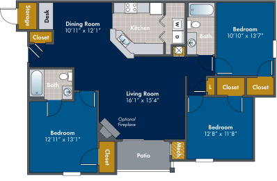 3 beds, 2 baths, 1,366 sqft, $2,051