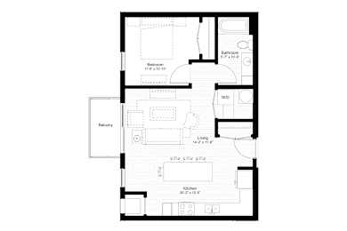 1 bed, 1 bath, 688 sqft, $1,534