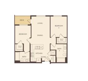 2 beds, 2 baths, 974 sqft, $2,939