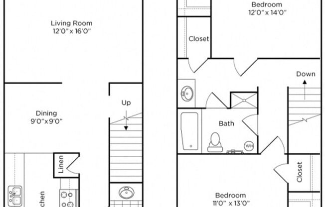 2 beds, 1.5 baths, 1,184 sqft, $985