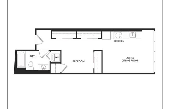 1 bed, 1 bath, 603 sqft, $1,975, Unit 205