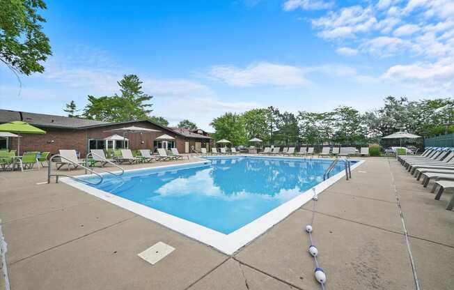 the swimming pool at our apartments