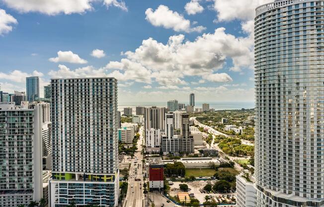 Downtown Miami seen from Modera Riverside apartments.