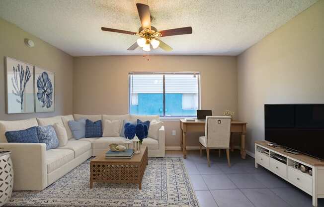 a furnished apartment living room at Lago Bello Apartment