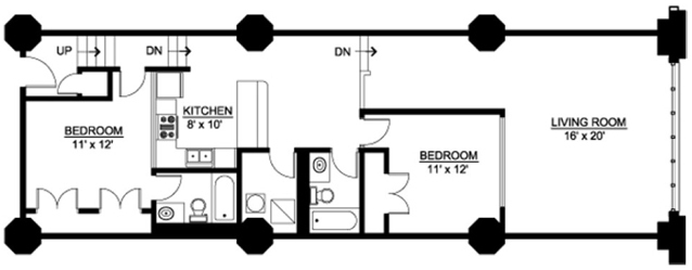 2 beds, 2 baths, 980 sqft, $1,775, Unit 606