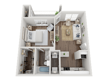 1 bed, 1 bath, 686 sqft, $1,358