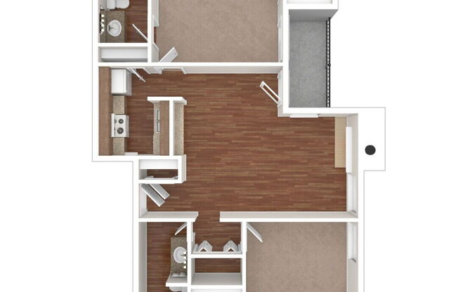 2 beds, 2 baths, 936 sqft, $1,580