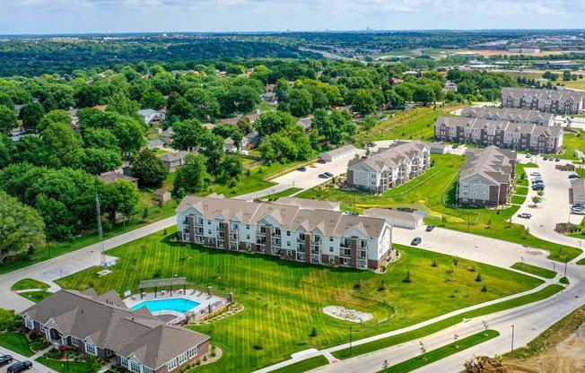 Aerial View at Andover Pointe Apartment Homes, La Vista, Nebraska
