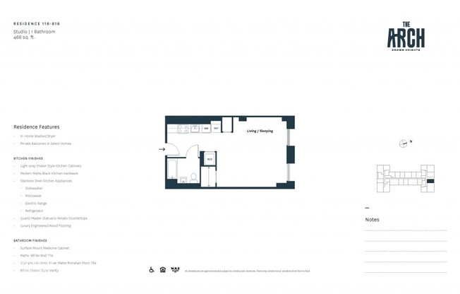 Studio, 1 bath, 464 sqft, $2,950, Unit 316