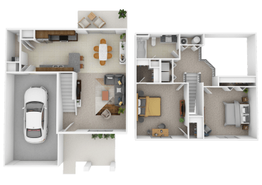 2 beds, 1.5 baths, 1,106 sqft, $1,525