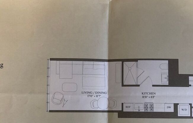 Studio, 1 bath, $7,700, Unit S7B