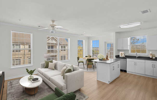 Living Room with Hard Surface Flooring