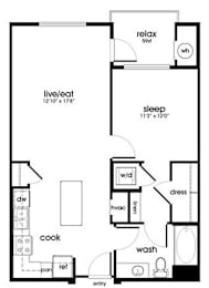 1 bed, 1 bath, 783 sqft, $2,928